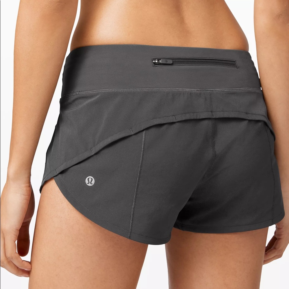 Lululemon Athletica Speed Up Lines Low-rise Shorts | Color: Black | Size: 10